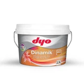 DYO (3077) 2,5LT DİNAMİK MAT SİLİKONLU SİLİNEBİLİR İÇ CEPHE DUVAR BOYASI - 1