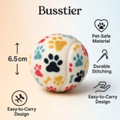 3'lü Köpek Oyuncak Top Seti - 6.5 cm Renkli Tenis Topları Küçük ve Orta Irk İçin Diş Dostu, Zıplayan - 2