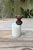 Tüylü Ayı Mini Silikon Mum Kalıbı - 6