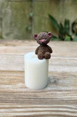 Tüylü Ayı Mini Silikon Mum Kalıbı - 3