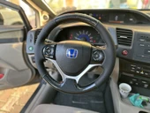 Honda Civic FB7 Araca Özel Dikmeli Direksiyon Kılıfı (Kristal Karbon Soft Nokta Krem ip) thumbnail 3