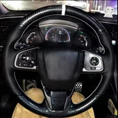Honda Civic Fc5 Araca Özel Direksiyon Kılıfı (5D KRİSTAL KARBON NOKTA) thumbnail 1