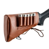 Deri Dipçik Fişekliği - Savage - Taba - 5'li thumbnail 3