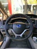 Honda Civic FB7 Araca Özel Dikmeli Direksiyon Kılıfı (Kristal Karbon Soft Nokta Krem ip) thumbnail 4