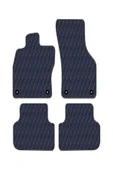FORD FOCUS 2 2005-2011 Uyumlu Mavi Dikişli Siyah Deri Paspas - 2