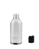 150ml pet şeffaf şişe disctop kapak, 12 adet, dezenfektan şişesi, kozmetik şişe, şampuan şişesi, plastik şişe, aroma şişesi - 1