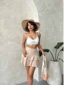 Valonlu fırfırlı etek s24681 - 2