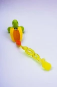 R.O.C.S. ROCS ( SARI ) Kids 3-7 Yaş Diş Fırçası Ve Flipper Hijyenik Saklama Kabı Seti - KAPLUMBAĞA Figürlü - 4