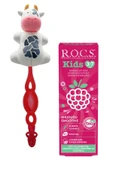 R.O.C.S. 3-7 Yaş Ahududu Smoothıe Ağız Bakım Seti-kids Diş Mcn+kids Diş Frc Kırmızı + Inek Sak. Kabı - 1