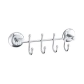 Metal 4'lü Askı Banyo Lavabo Vidalı Askılık Sağlam Aparat Krom Askılık Elbise Havlu Asma Askı - 4