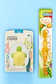 R.O.C.S. ROCS ( SARI ) Kids 3-7 Yaş Diş Fırçası Ve Flipper Hijyenik Saklama Kabı Seti - KAPLUMBAĞA Figürlü - 2