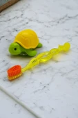 R.O.C.S. ROCS ( SARI ) Kids 3-7 Yaş Diş Fırçası Ve Flipper Hijyenik Saklama Kabı Seti - KAPLUMBAĞA Figürlü - 3