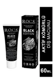 R.O.C.S. Black Edition Aktif Kömür Özleri İçeren Beyazlatıcı Siyah Diş Macunu 60 ml - 1