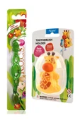 R.O.C.S. Kids 3-7 Yaş Diş Yeşil Fırçası Ve Flipper Hijyenik Saklama Kabı Seti - Zürafa Figürlü- - 1