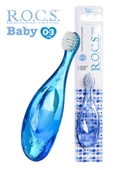 R.O.C.S. Rocs Baby 0-3 Yaş Bebek Diş Fırçası - 2 Adet - Mavi Ve Yeşil - 3