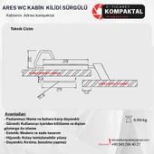 ARES Wc Kabin Kilidi Sürgü - 4
