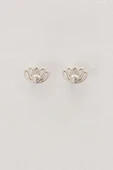 Gümüş rodyumlu markiz kesim zirkon taşlı lotus küpe SGTL12833RODAJ - 4