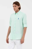 U.s.Polo Assn. Erkek Su Yeşili Dokuma Gömlek G082SZ012 - 2