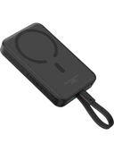 Baseus MgSafe Mini 30 W Siyah 10000 mAh Hızlı Şarj Kablosuz Powerbank Teşhir thumbnail 4