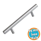 10 Adet İnox Metal Mobilya Mutfak Çekmece Dolap Dolabı Kulbu Kulpu Kulpları (96 mm - 9.6 cm) thumbnail 5