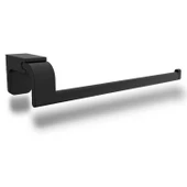 Banyo Kağıt Havluluk Standı Lavabo Mutfak Aparat Uzun Kağıtlık 26 cm Paslanmaz Metal Sağlam Siyah - 3