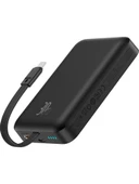 Baseus MgSafe Mini 30 W Siyah 10000 mAh Hızlı Şarj Kablosuz Powerbank Teşhir thumbnail 1