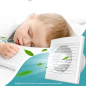 Elektrikli Fan Kirli Hava Kötü Koku Egzoz Aspiratörü Fanı 150 mm Wc Mutfak Büro Banyo Havalandırma thumbnail 8