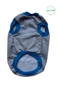 Sevimli Yeşil Ayıcık Aksesuarlı Gri Kedi Köpek Kıyafeti Elbisesi XXLarge/XXL/Beden 5 - 4