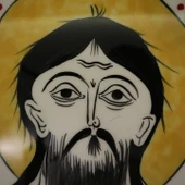 Vaftizci Yahya'nın Portresi 20x20 cm El Boyama İznik Çini Karo thumbnail 3