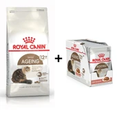Royal Canin Ageing 12+ Yaşlı Kuru Kedi Maması 2 kg + 12 Adet Yaş Mama - 1