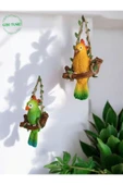 GoboTicaret 1 Adet Dekoratif Sallanan Duvar ve Bahçe Süsü Kuş Biblo Farklı Renk Seçenekleri 13*9 cm - 5