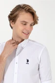 U.s.Polo Assn. Erkek Beyaz Dokuma Gömlek G081GL004 - 3
