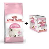 Royal Canin Kitten Yavru Kuru Kedi Maması 4 Kg + 12 Adet Yaş Mama - 1