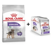 Royal Canin Mini Sterilised Kısır Köpek Maması 3 Kg + 12 Adet Yaş Mama - 1