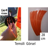 Motorlu Tırpan Kare Misinası 4 mm 90 Adet Çim Ot Biçme Teli Extra Güçlü Profesyonel Hazır 28 cm - 5