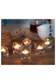 VANCKEY  Glimma ( 100 Adet ) Tealight Masa Mumu Beyaz 4 Saat Yanma Süresi - 2