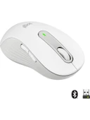 Logitech Signature M650 Büyük Boy Sol El Için Sessiz Kablosuz Mouse - Beyaz - 1