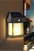 VANCKEY  1 Adet Suya Dayanıklı Hareket Sensörlü Güneş Enerjili Solar LED Dış Mekan Bahçe Lambası - 5