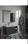 BELİNZA AURORA BANYO DOLABI TAKIMI ANTRASİT 85 CM (TAKIM 4 PARÇA) - 1