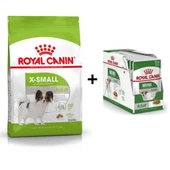 Royal Canin X-Small Küçük Irk Köpek Maması 3 Kg + 12 Adet Yaş Mama - 1