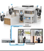 XMCAM 4'lü Güvenlik Kamera Seti Dual Lens WiFi Kayıt Cihazı 1TB HDD Gece Görüşlü Su Geçirmez - 2