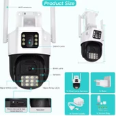 O-Kam 6015 Wifi 6mp Dual Lens Ip Güvenlik Kamerası 128 GB| Hareketli Kablosuz, Gece Görüşü, Kişi Takibi, Türkçe Sesli Görüşme Dış Iç Kamera - 5