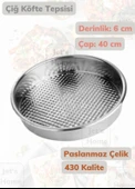 Çiğ Köfte Tepsisi 40 cm Paslanmaz Çelik - 1