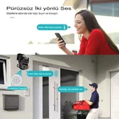 Hina WİFİ Güvenlik Kamerası Dual Lens 6MP Süper HD PTZ Hareketli Sesli Gece Görüşlü Akıllı Kamera - 5