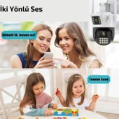 O-Kam 6015 Wifi 6mp Dual Lens Ip Güvenlik Kamerası 128 GB| Hareketli Kablosuz, Gece Görüşü, Kişi Takibi, Türkçe Sesli Görüşme Dış Iç Kamera - 4