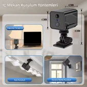 O-KAM 3036 Mini 4G Sim Kartlı Bataryalı IP Güvenlik Kamerası Gece Görüşlü (İç-Dış Mekan )Bebek Odası - 5