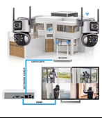 XMCAM 2'li Güvenlik Kamera Seti Dual Lens WiFi Kayıt Cihazı 500GB HDD Gece Görüşlü Su Geçirmez - 2