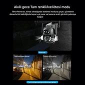 Hina WİFİ Güvenlik Kamerası Dual Lens 6MP Süper HD PTZ Hareketli Sesli Gece Görüşlü Akıllı Kamera - 8