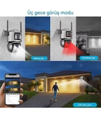 XMCAM 4'lü Güvenlik Kamera Seti Dual Lens WiFi Kayıt Cihazı 1TB HDD Gece Görüşlü Su Geçirmez - 7