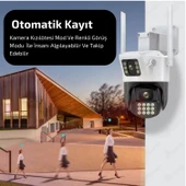 O-Kam 6015 Wifi 6mp Dual Lens Ip Güvenlik Kamerası 128 GB| Hareketli Kablosuz, Gece Görüşü, Kişi Takibi, Türkçe Sesli Görüşme Dış Iç Kamera - 2